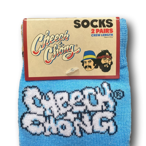 2-Pack Cheech & Chong Funny Novelty Crew Socks - NWT - Picture 4 of 5